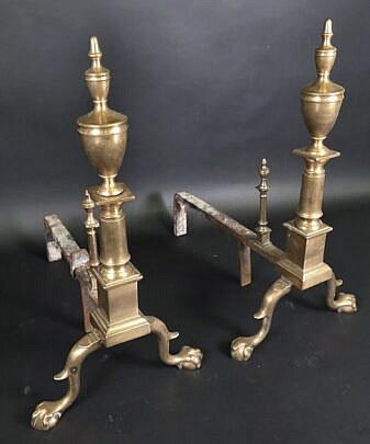 4305-955 Bell Metal Andirons A