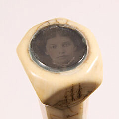 Whaler Made 8-Sided Grip Walking Stick, mid 19th Century