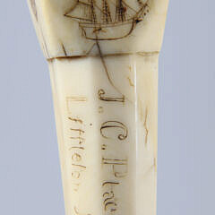 Whaler Made 8-Sided Grip Walking Stick, mid 19th Century