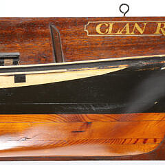Carved Wood Half Hull of the Iron Ship Clan REA