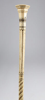 Whaler Made Capstan Knob Walking Stick, 19th Century