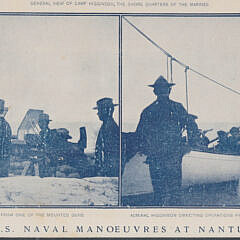Framed Vintage Collier’s Weekly Print “The U.S. Naval Maneuvers at Nantucket, July, 27 1901”