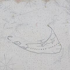 Antique 1891 George Eldridge Vineyard Sound and Nantucket Shoals Chart