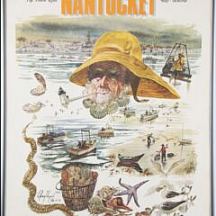 Robert Perrin Pencil Signed Poster "The Finest Kind Nantucket Bay Scallops"