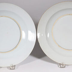 Pair of Chinese Export Blue and White Plates, 18th Century