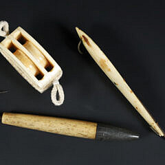 Two Whalebone and Metal Surfcasting Lures, 19th Century