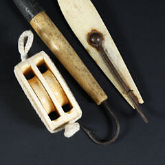 Two Whalebone and Metal Surfcasting Lures, 19th Century