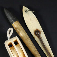 Two Whalebone and Metal Surfcasting Lures, 19th Century