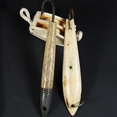 Two Whalebone and Metal Surfcasting Lures, 19th Century