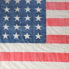 Printed Civil War Era Cotton 36 Star American Flag