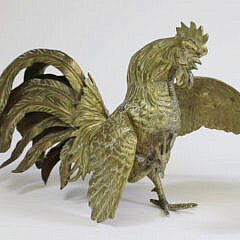 Pair Of Italian Gilt Roosters