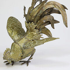 Pair Of Italian Gilt Roosters
