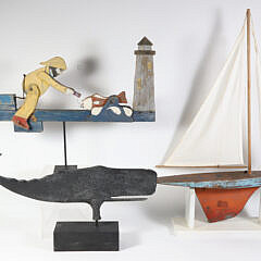 Group Of Folk Art Pond Model
