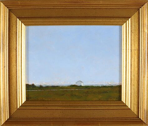 Kenneth Layman Miniature Oil On Board "House In The Distance"