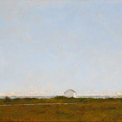 Kenneth Layman Miniature Oil On Board “House In The Distance”