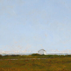 Kenneth Layman Miniature Oil On Board “House In The Distance”