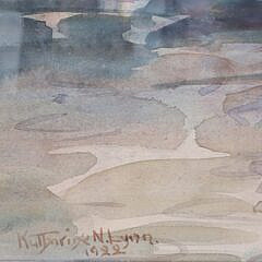 Katherine N. Lynn Watercolor Painting “Old Wharf, Nantucket”