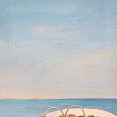 Lucien van Vyve Oil On Canvas “Table Top Ocean View”