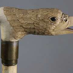 Whaler Made Eagle Grip Cane, 19th Century