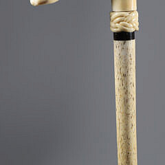 Whaler Made Clenched Fist Cane, 19th Century