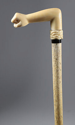 Whaler Made Clenched Fist Cane, 19th Century