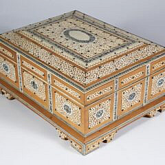 Antique Indian Filigree Sewing Box, 19th Century