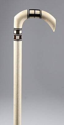 Whaler Made Curved Handle Cane, 19th Century