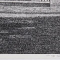 Ruth Haviland Sutton Black And White Etching “Flower Market Nantucket”