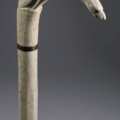Whaler Made Polar Bear Cane, 19th Century