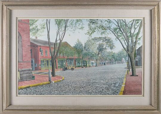 Marshall DuBock Watercolor On paper "Main Street, Nantucket"