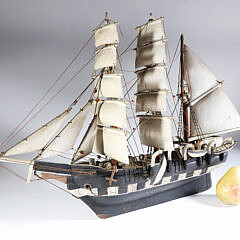 Folk Art All Wood Whaling Barque