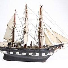 Folk Art All Wood Whaling Barque
