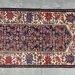 Vintage Persian Hand Knotted Wool Oriental Carpet Runner