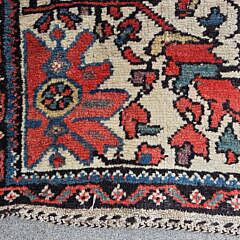 Vintage Persian Hand Knotted Wool Oriental Carpet Runner