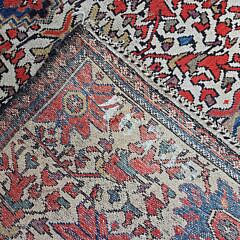 Vintage Persian Hand Knotted Wool Oriental Carpet Runner
