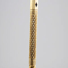 Whaler Made Crown Knob Walking Stick, mid 19th Century