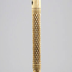 Whaler Made Crown Knob Walking Stick, mid 19th Century