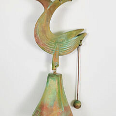 Paolo Soleri Cosanti Green Patina Bronze Whale Windbell Chime