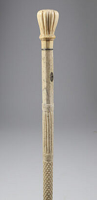 Whaler Made 12-Sided Petals Walking Stick, 19th Century