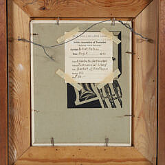 Elizabeth Saltonstall Oil On Board “Basket Of Feathers”