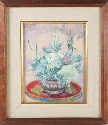 577-3394 Elizabeth Saltonstall Oil on Board Beach Bouquet A 7631 JPG