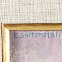 Elizabeth Saltonstall Oil on Board “Beach Bouquet”, circa 1964