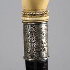 Whaler Made Clenched Fist Walking Stick, 19th Century