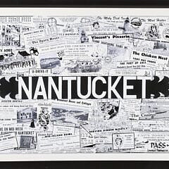 Black And White Nantucket Restaurant Ephemera Poster