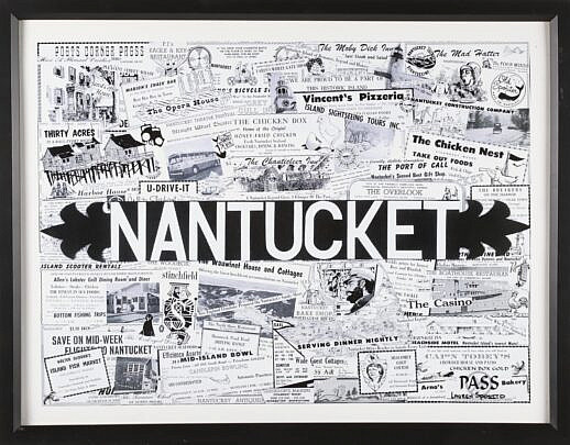 Black And White Nantucket Restaurant Ephemera Poster