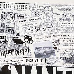 Black and White Nantucket Restaurant Ephemera Poster