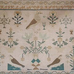 Large School Girl Sampler, Worked by Mary Dowson, early 19th Century