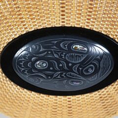 Joan Brink Nantucket Style Covered Basket, circa 2000
