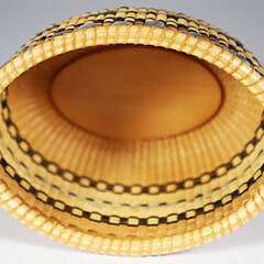Joan Brink Nantucket Style Covered Basket, circa 2000