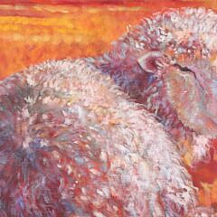 Katie Trinkle Legge Oil On Canvas “Sheep in the Pasture”